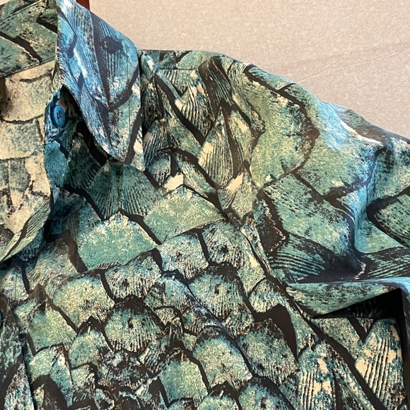 NWT! Just Cavalli By Roberto Cavalli Fish Scale Blouse Size: XS - Picture 7 of 15